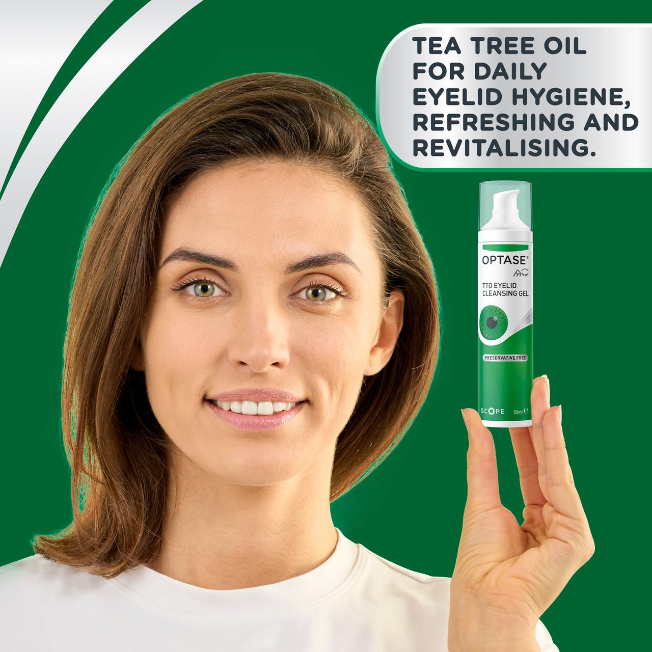 Optase Tea Tree Oil Eyelid Cleansing Gel Preservative Free - 50ml Image https://cdn11.bigcommerce.com/s-g585yu857h/images/stencil/1280w/products/13911/23871/163614-2__88954.1763455354.jpg1