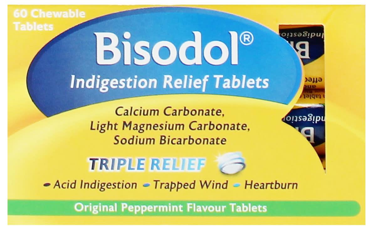 Bisodol Indigestion Relief Chewable Tablets 60 Image 1