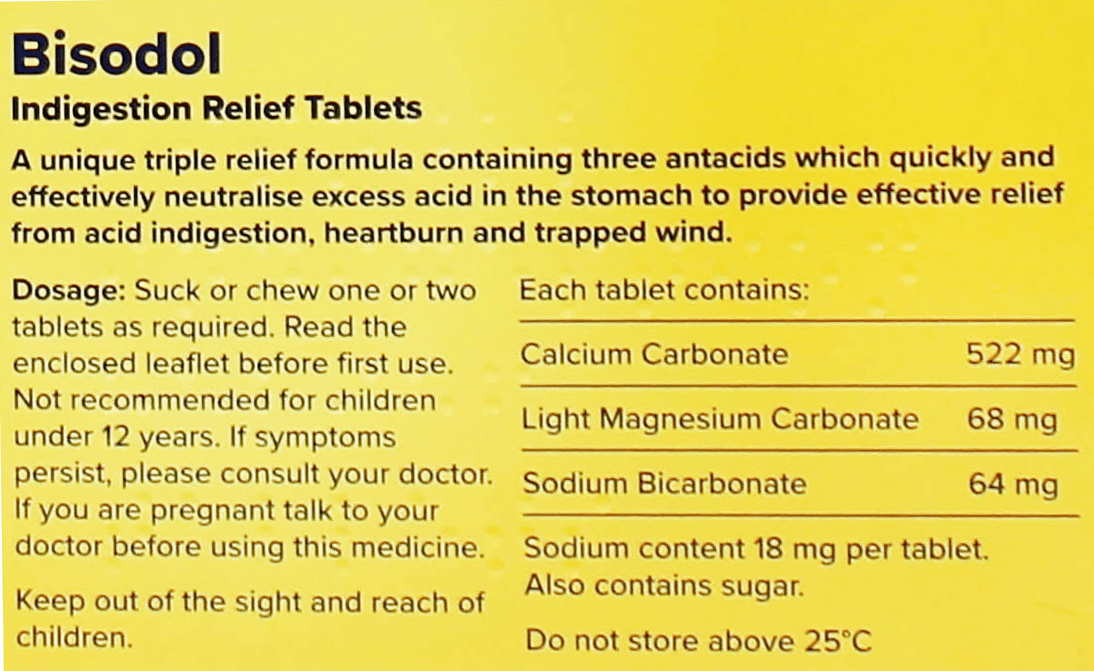 Bisodol Indigestion Relief Chewable Tablets 60 Image https://cdn11.bigcommerce.com/s-g585yu857h/images/stencil/1280w/products/13944/24177/MEBIS001-2__58083.1764080080.png1