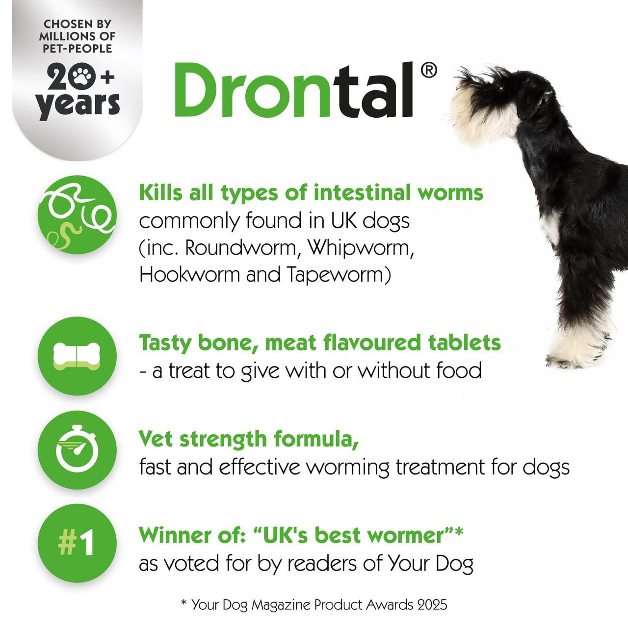Drontal Tasty Bone Wormer Tablets for Dogs (2 to 20kg) - Single tablet Image https://cdn11.bigcommerce.com/s-g585yu857h/images/stencil/1280w/products/14020/31657/Drontal_Tasty_Bone_Wormer_Tablets_for_Dogs_2_to_20kg_-_Single_tablet_05__83856.1779881657.jpg1
