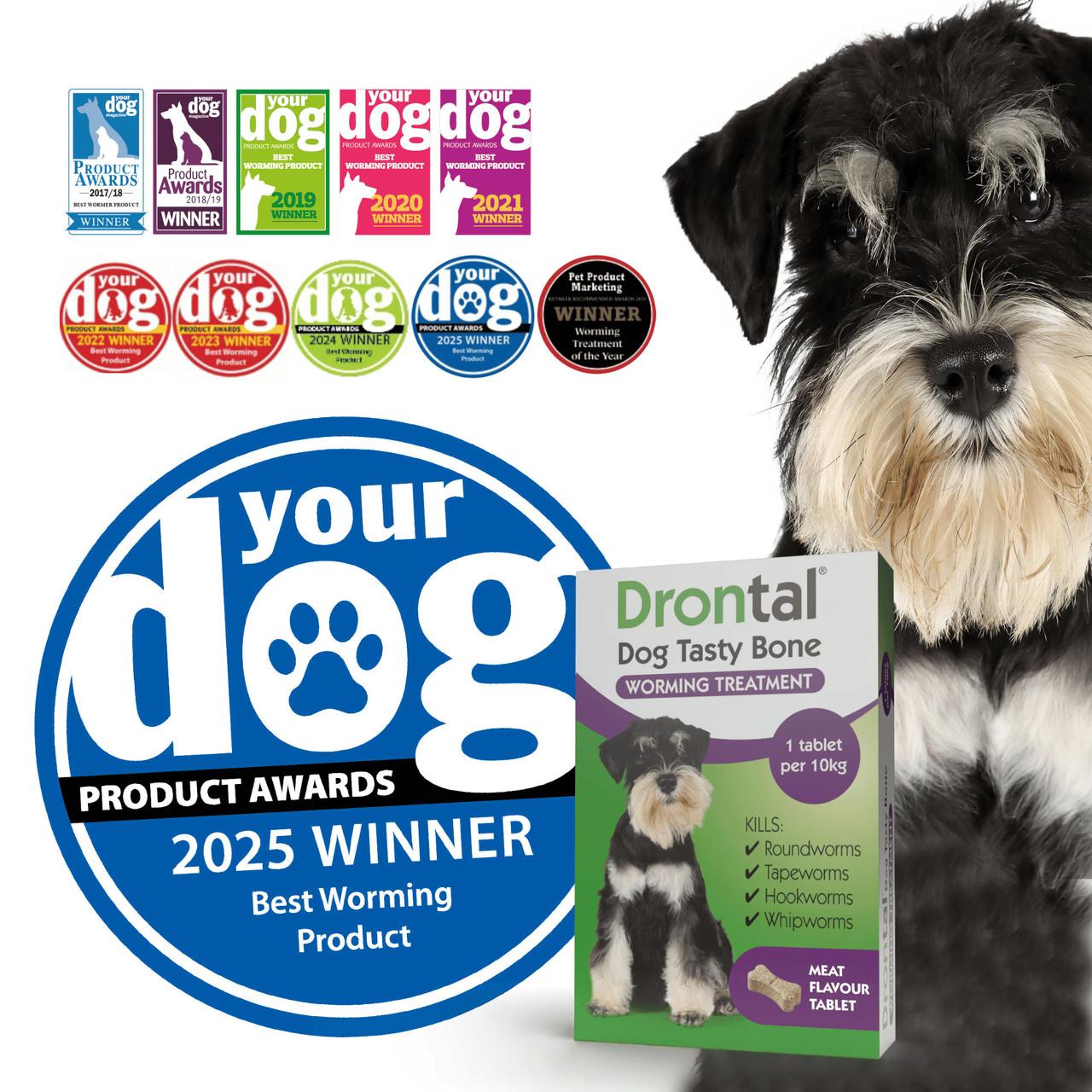 Drontal Tasty Bone Wormer Tablets for Dogs (2 to 20kg) - Single tablet Image https://cdn11.bigcommerce.com/s-g585yu857h/images/stencil/1280w/products/14020/31660/Drontal_Tasty_Bone_Wormer_Tablets_for_Dogs_2_to_20kg_-_Single_tablet_03__17936.1779881657.jpg1