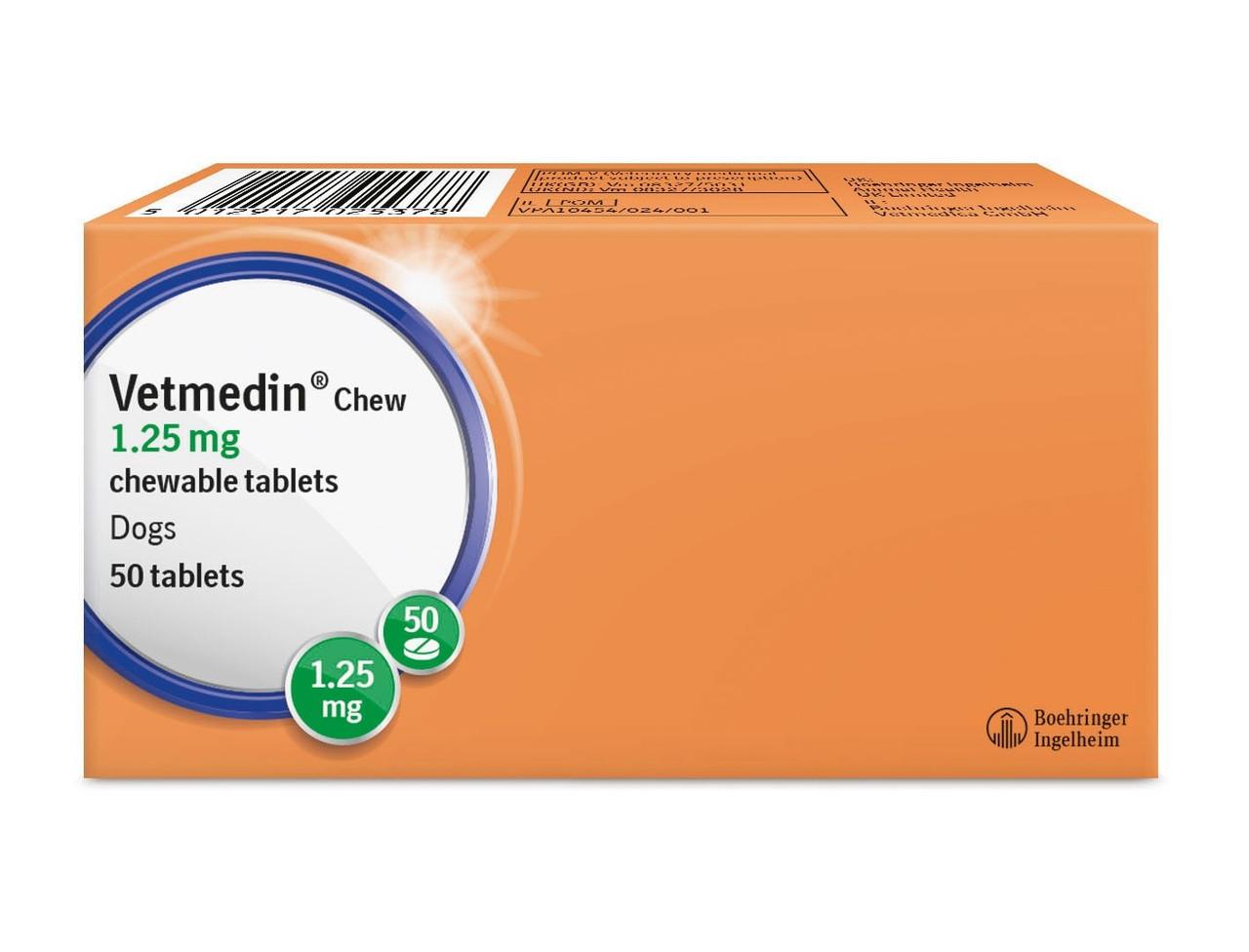 Vetmedin Chewable Tablets for Dogs Image https://cdn11.bigcommerce.com/s-g585yu857h/images/stencil/1280w/products/14056/24240/Vetmedin-Chewable-Tablets-Single-Tablet-1.25mg__56710.1764229477.jpg1