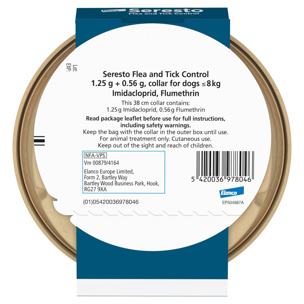 Seresto Flea and Tick Collar for Dogs Image https://cdn11.bigcommerce.com/s-g585yu857h/images/stencil/1280w/products/14057/24545/Seresto-Flea-and-Tick-Collar-for-Dogs-Small-Dog-Collar-up-to-8kg__99870.1764229666.jpg1