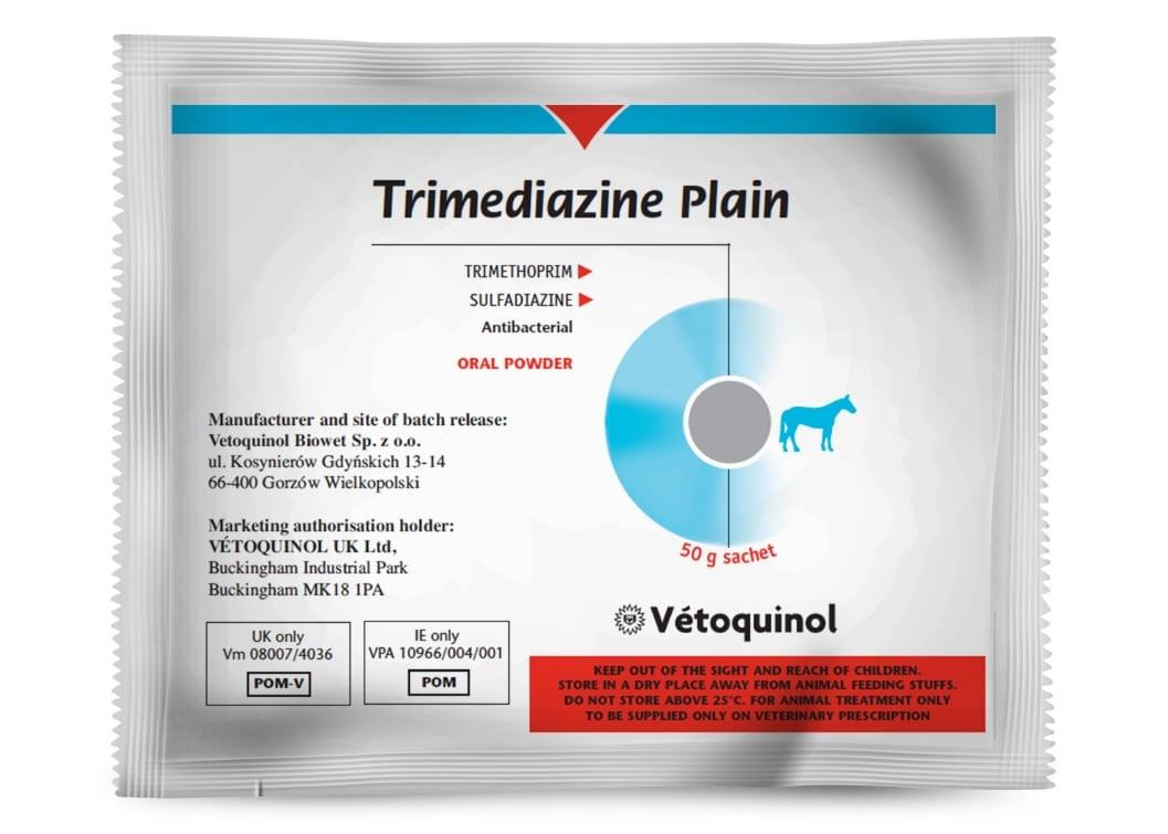 Trimediazine Plain Oral Powder for Horses - 10 x 50g sachets Image https://cdn11.bigcommerce.com/s-g585yu857h/images/stencil/1280w/products/14153/24328/Trimediazine-Plain-Oral-Powder-50G-Pack-of-10__98190.1764229527.jpg1