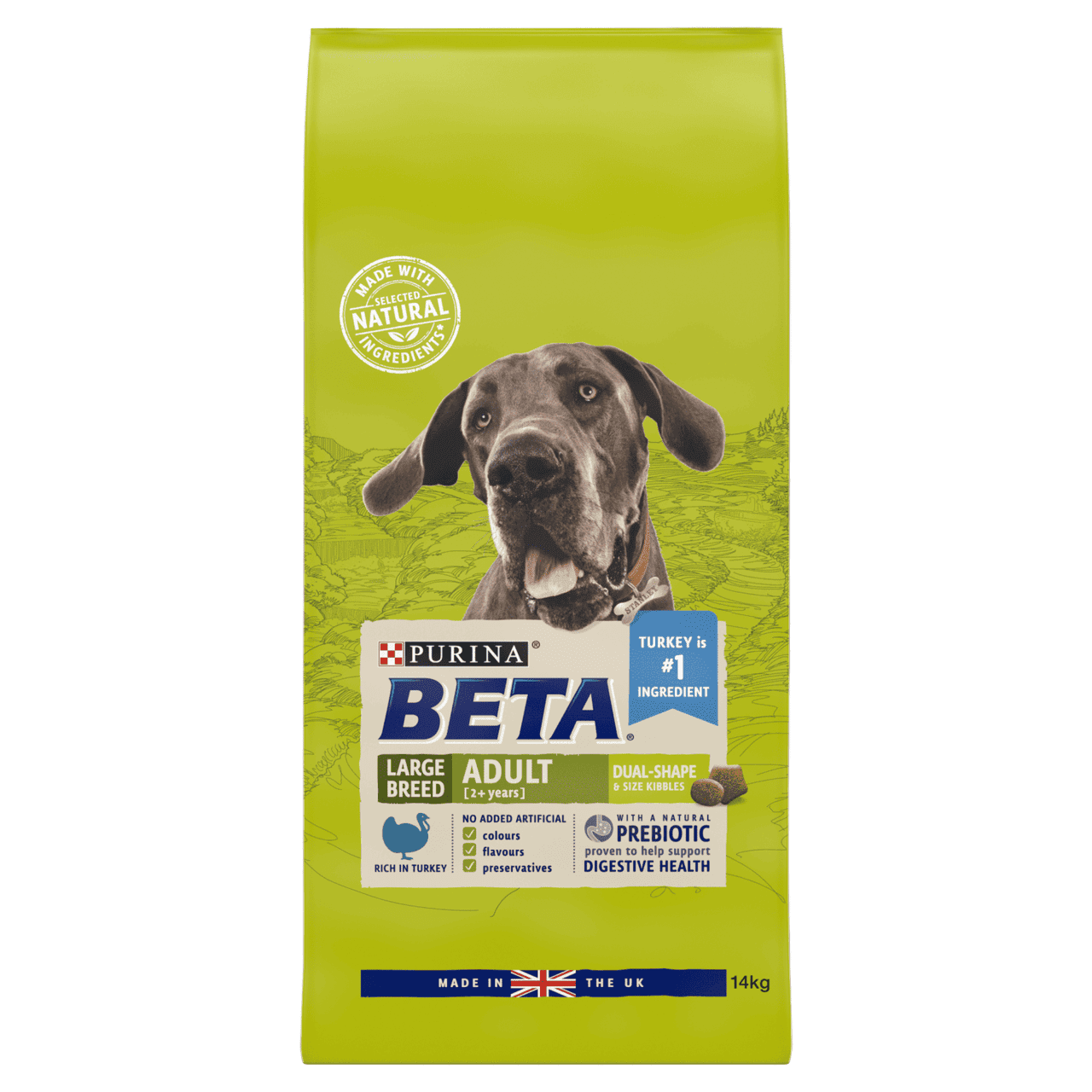 Purina BETA Adult Large Breed Turkey Dry Dog Food 14kg Image 1