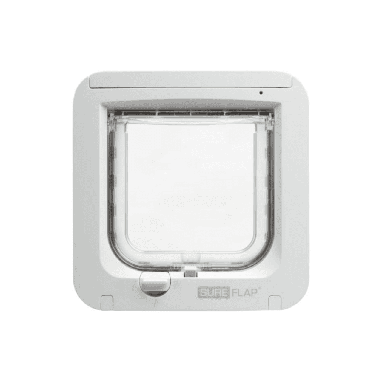 SureFlap Microchip cat flap - white Image https://cdn11.bigcommerce.com/s-g585yu857h/images/stencil/1280w/products/14317/24520/Microchip-cat-flap---White__29593.1764229648.png1