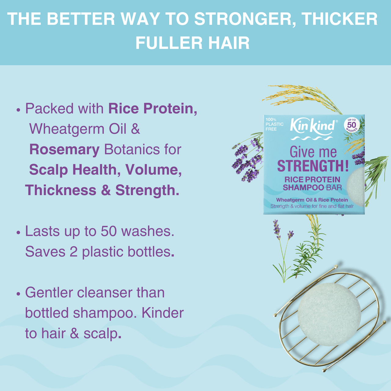 KinKind Give me STRENGTH! Shampoo Bar Rice Protein 50g Image https://cdn11.bigcommerce.com/s-g585yu857h/images/stencil/1280w/products/14345/24933/163754_B__99498.1783595307.png1