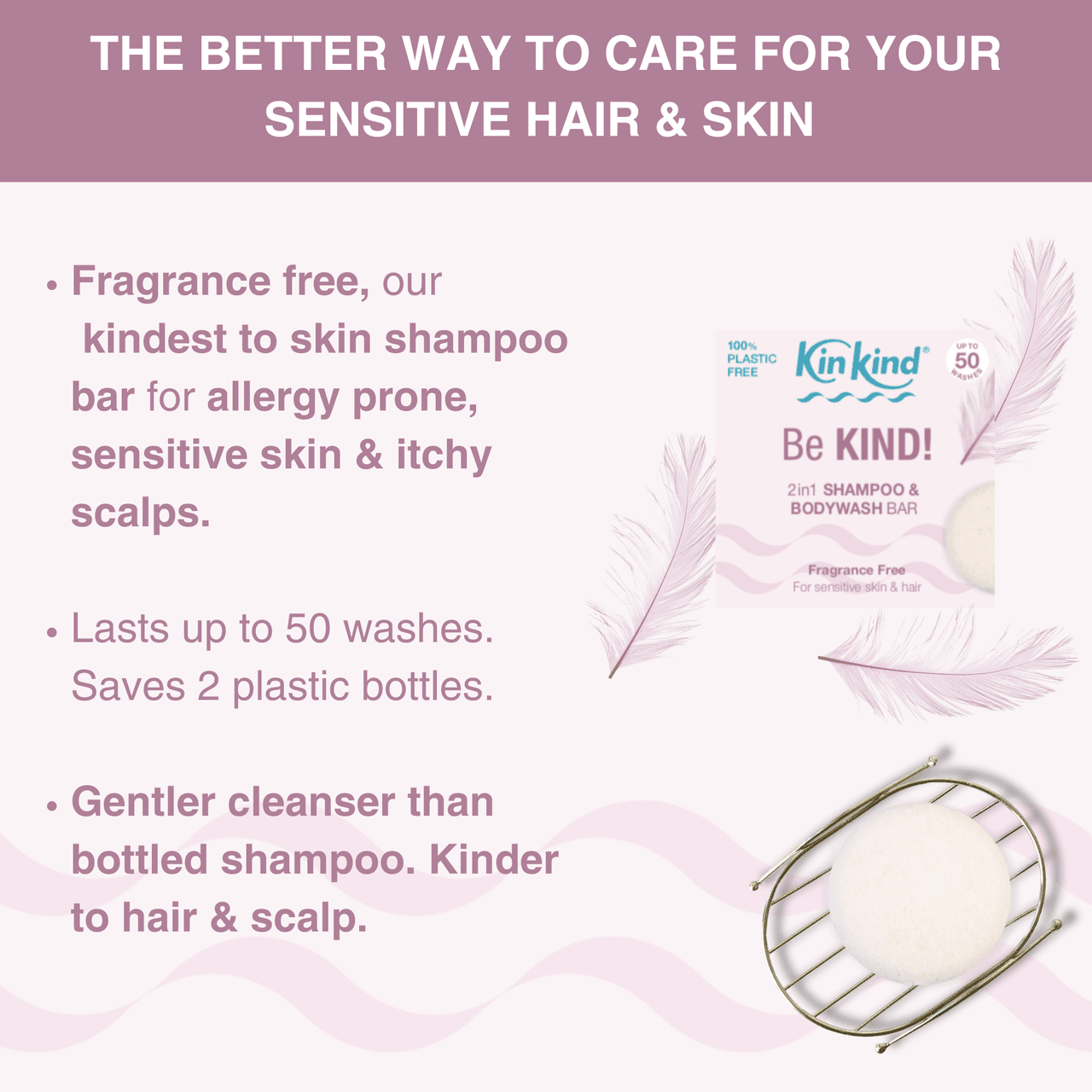 KinKind Be KIND! 2in1 Shampoo & Body Wash Bar Fragrance Free 50g Image https://cdn11.bigcommerce.com/s-g585yu857h/images/stencil/1280w/products/14370/24952/163875_B__13536.1765372589.png1