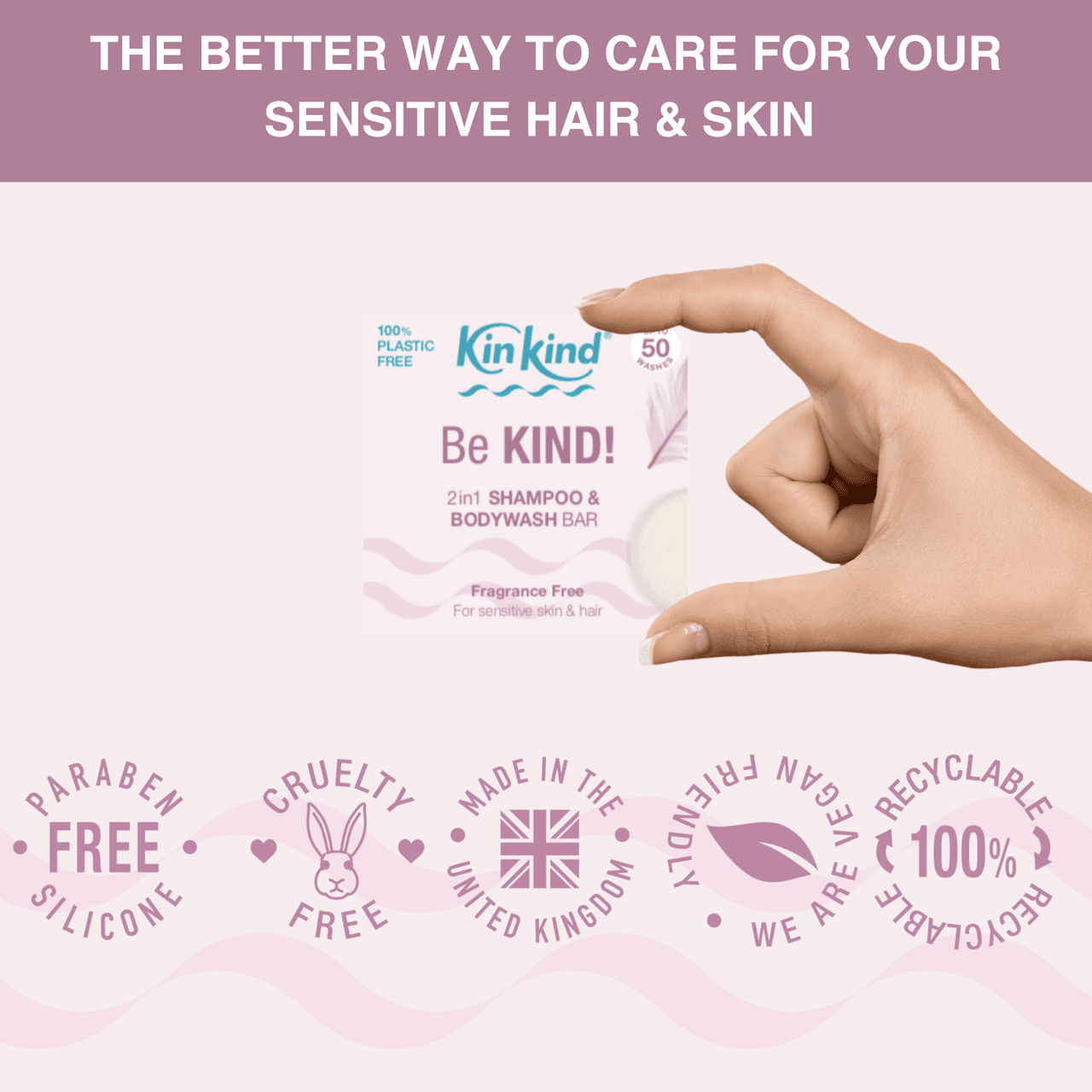 KinKind Be KIND! 2in1 Shampoo & Body Wash Bar Fragrance Free 50g Image https://cdn11.bigcommerce.com/s-g585yu857h/images/stencil/1280w/products/14370/24953/163875_D__12313.1765372589.png1