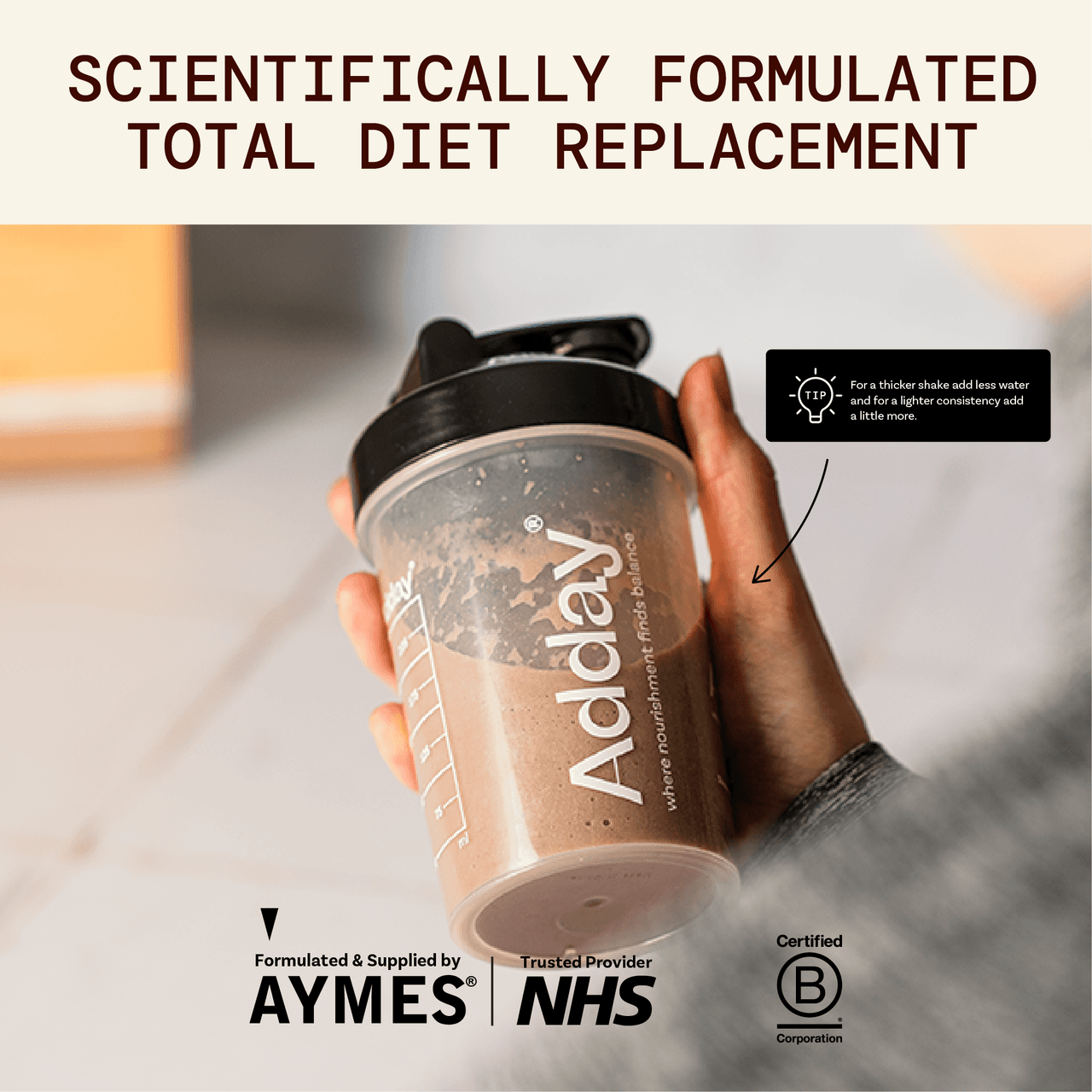 Adday Chocolate & Caramel Flavoured Shake 7 Sachets Image https://cdn11.bigcommerce.com/s-g585yu857h/images/stencil/1280w/products/14396/28482/Adday_Chocolate_and_Caramel_Shake_6__80850.1773761031.png1