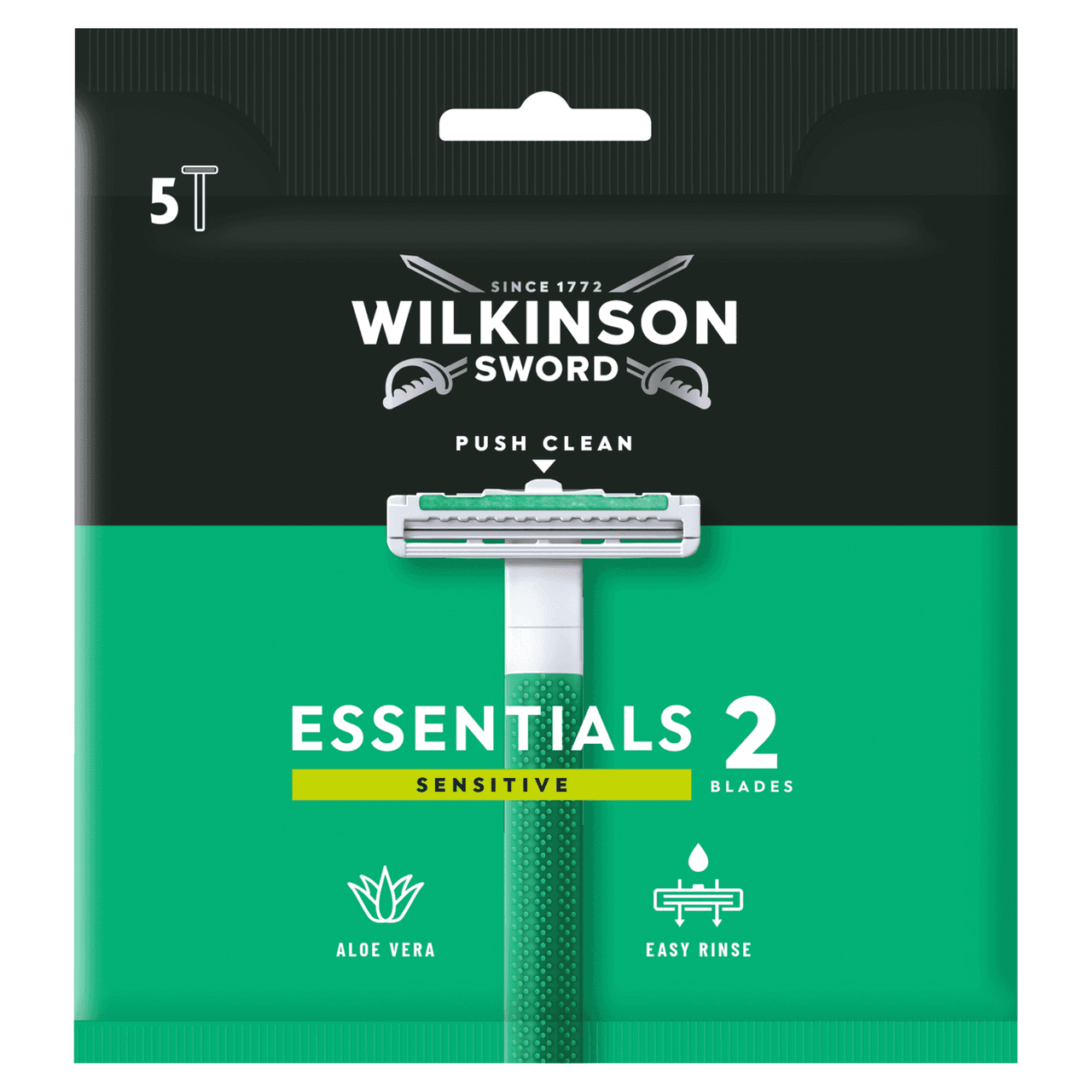 Wilkinson Sword Extra Essential 2 Sensitive Disposable Razors 5s Image 1
