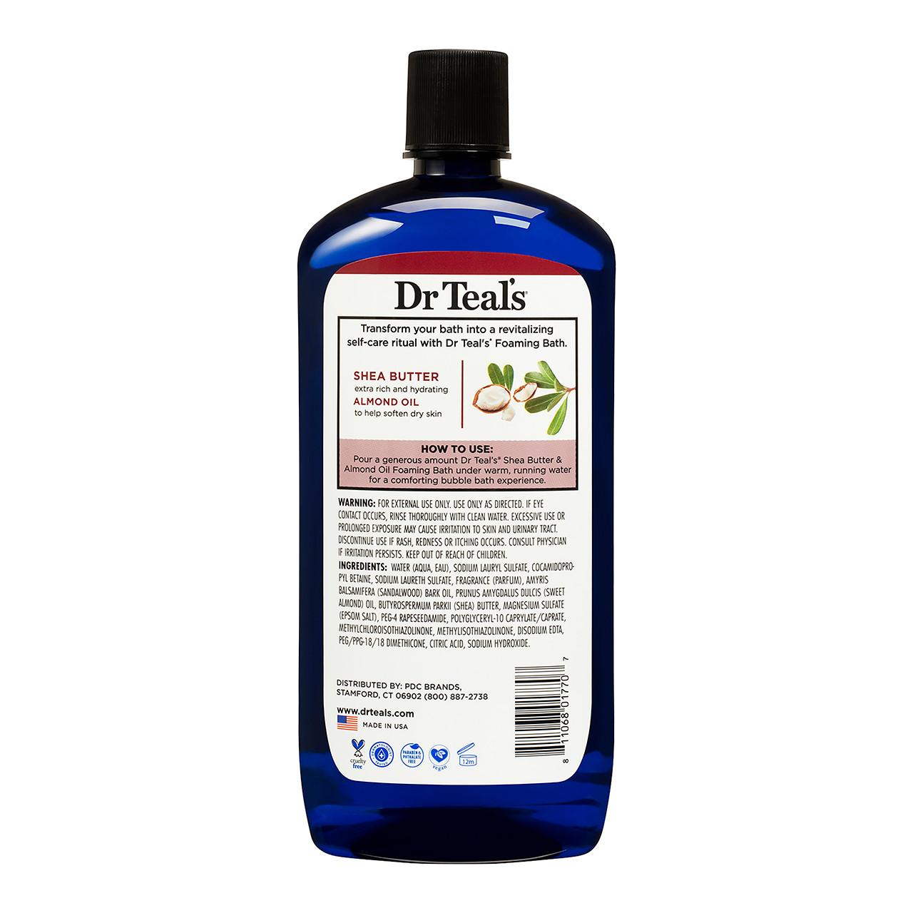Dr Teal's Foaming Bath Shea Butter & Almond Oil 1L Image https://cdn11.bigcommerce.com/s-g585yu857h/images/stencil/1280w/products/14419/25044/163991_B__28617.1765376556.jpg1