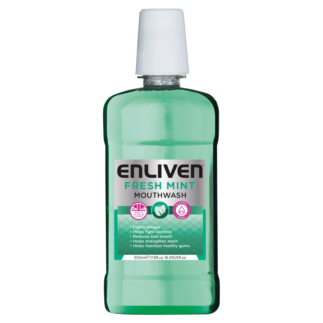 Enliven Freshmint Alcohol Free Mouthwash 500ml Image 1