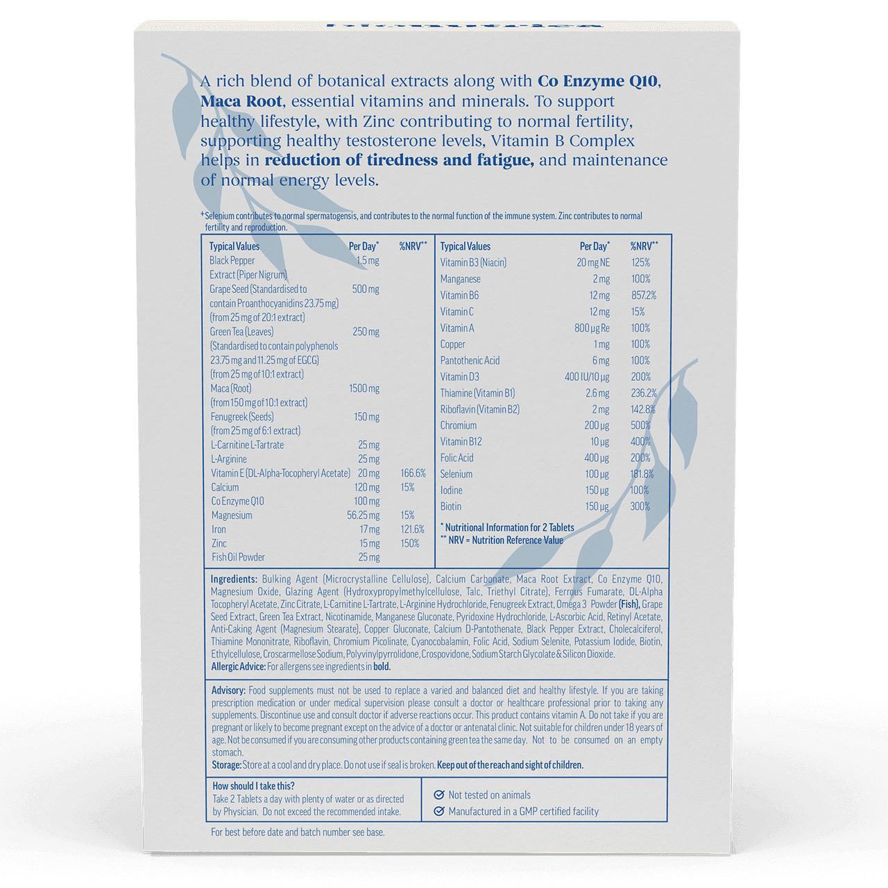 BioMan, Advanced Male Fertility & Vitality Formula, 60 Tablets Image https://cdn11.bigcommerce.com/s-g585yu857h/images/stencil/1280w/products/14453/25000/5391537680304_2__06393.1765374953.png1