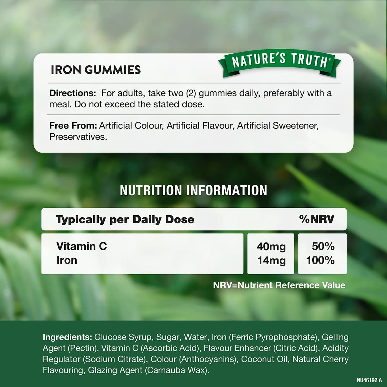 Nature's Truth Iron 14mg Gummies - 60 Vegan Gummies - Cherry Flavour Image https://cdn11.bigcommerce.com/s-g585yu857h/images/stencil/1280w/products/14473/25199/840093125514_3l__18319.1765449452.jpg1