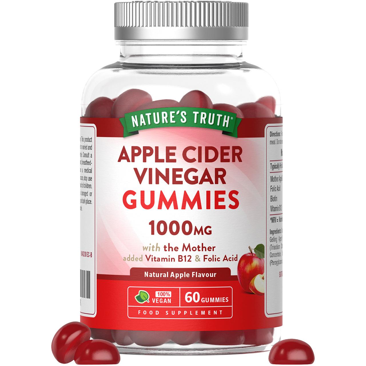 Nature's Truth Apple Cider Vinegar w/the Mother & Ginger - 60 Gummies Image 1