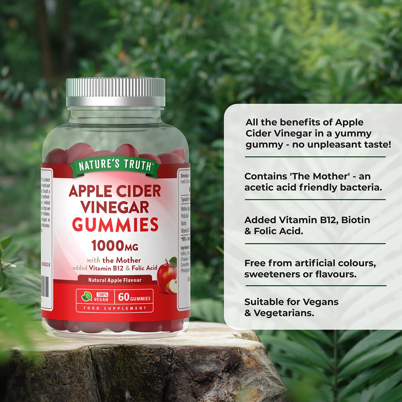 Nature's Truth Apple Cider Vinegar w/the Mother & Ginger - 60 Gummies Image https://cdn11.bigcommerce.com/s-g585yu857h/images/stencil/1280w/products/14478/25208/840093125590_2__69715.1765449696.jpg1