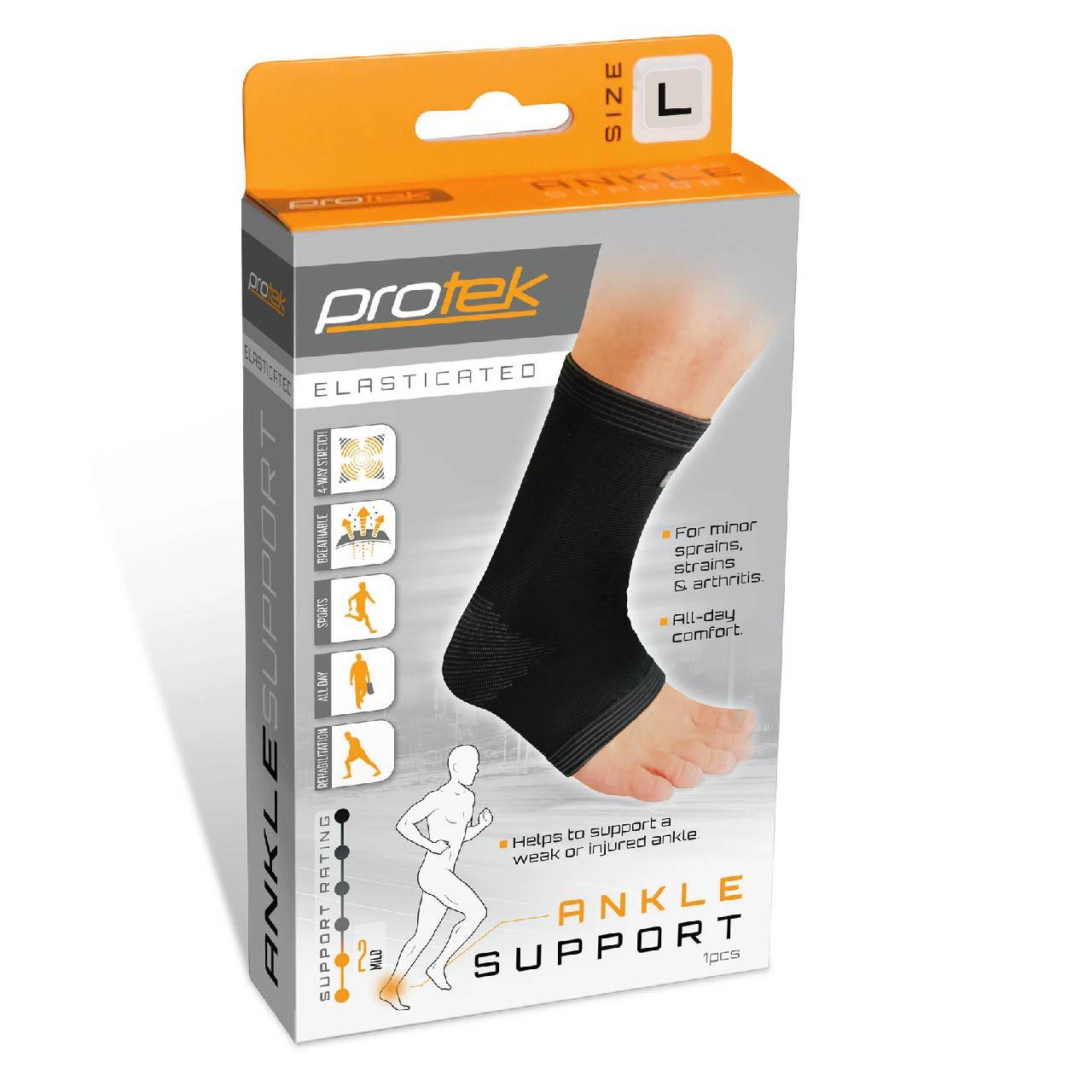 Protek Elasticated Ankle Support - Large Image 1