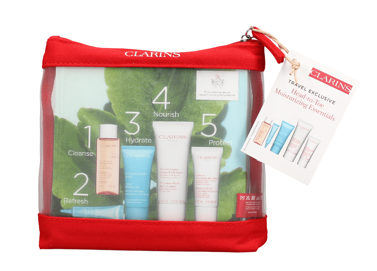 Clarins Head to Toe Moisturizing Essentials Travel Gift Set Image 1