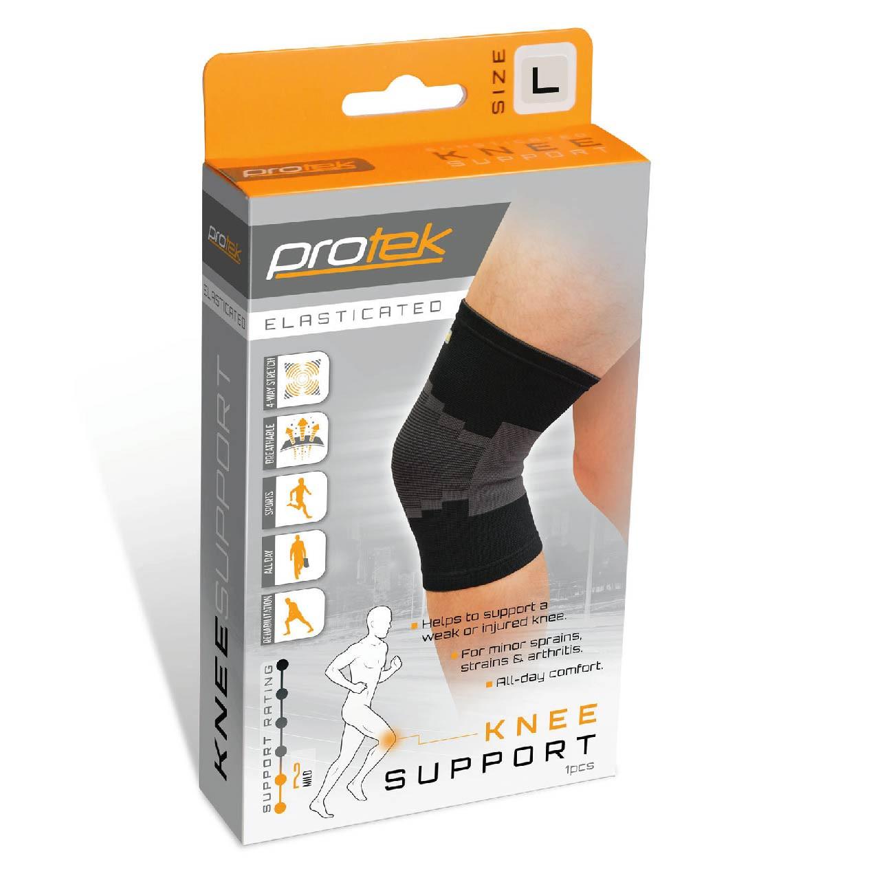 Protek Elasticated Knee Support - Large Image 1
