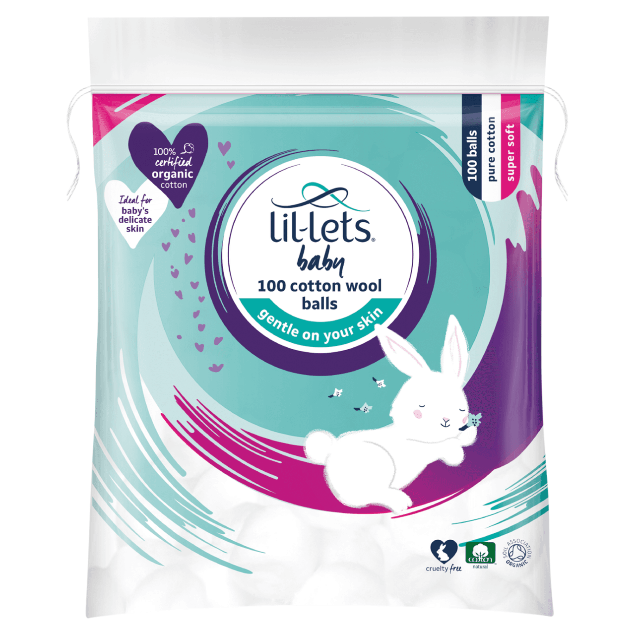 Lil-lets Baby Cotton Balls 100s Image 1