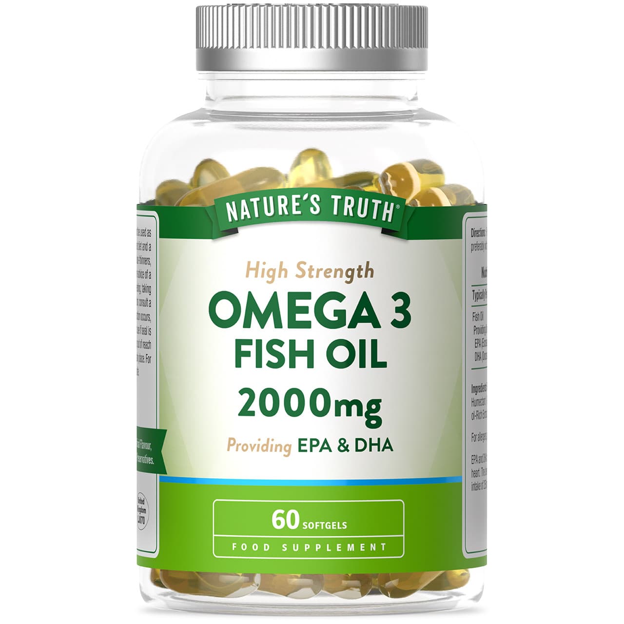 Nature's Truth Omega 3 Fish Oil 2000mg - 60 Softgels Image 1