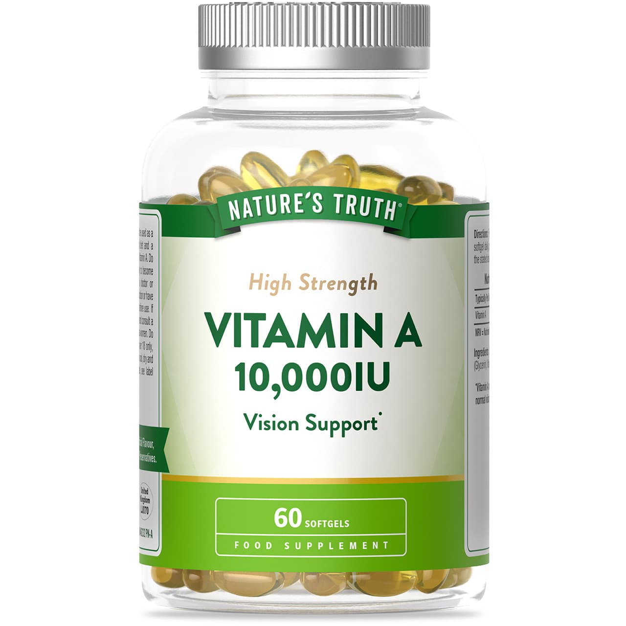 Nature's Truth High Strength Vitamin A 10,0000iu - 60 Softgels Image 1