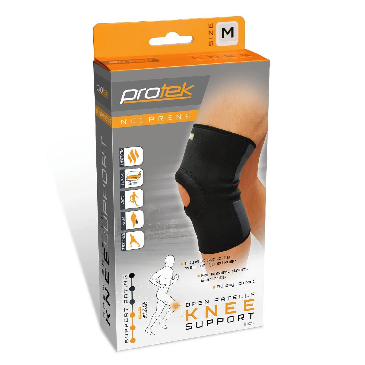 Protek Neoprene Knee Support - Open Patella - Medium Image 1