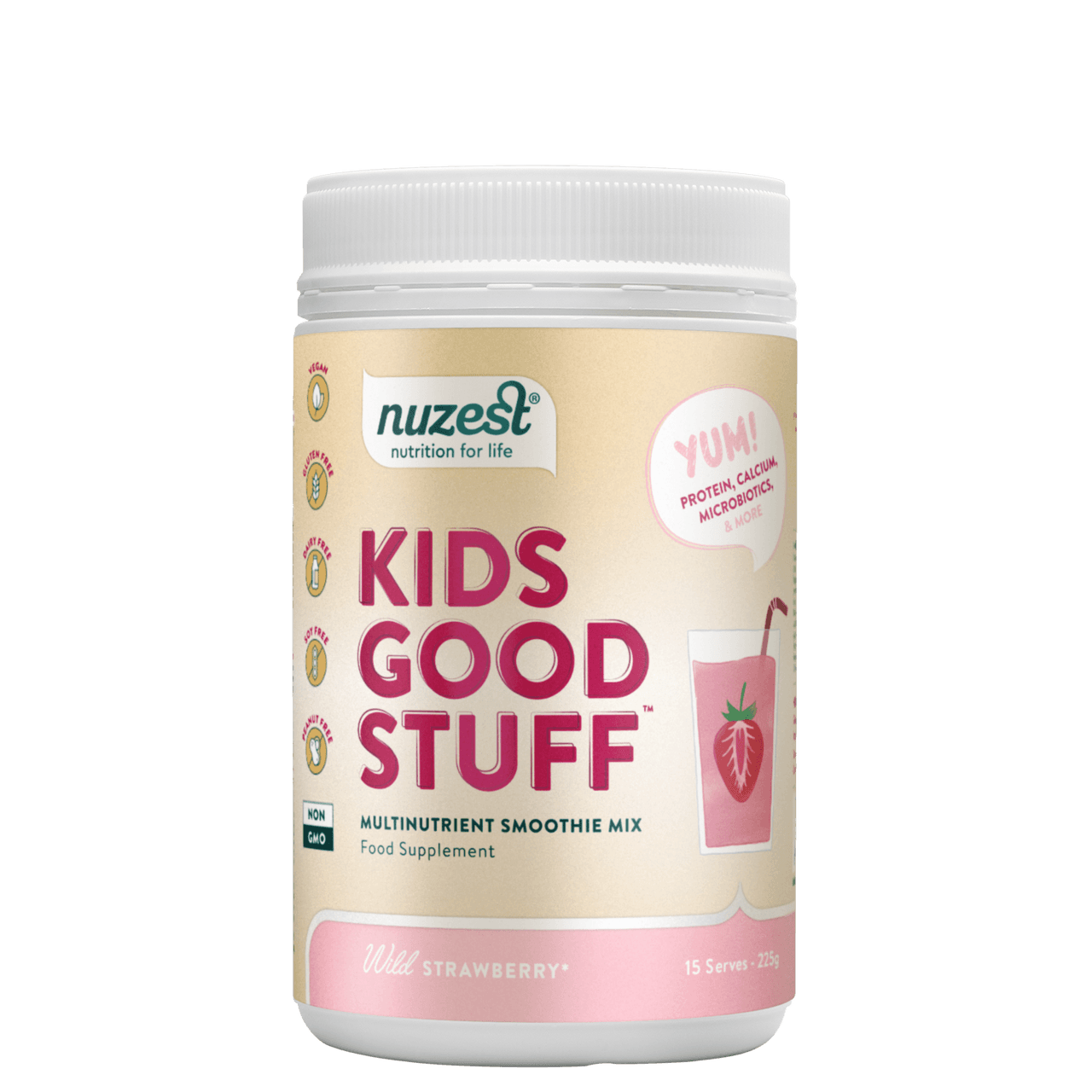 Nuzest Kids Good Stuff Wild Strawberry 225g Image 1