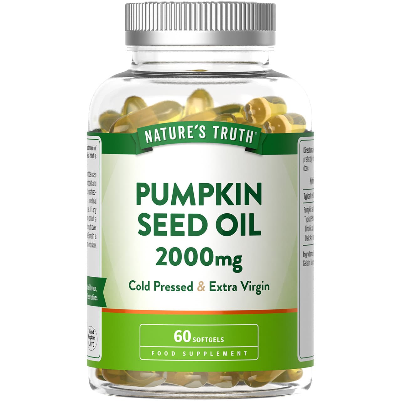 Nature's Truth Pumpkin Seed Oil 2000mg - 60 Softgels Image 1