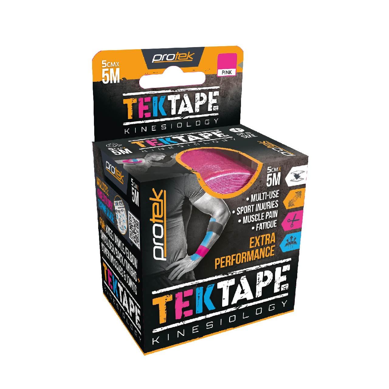 Protek TEKTAPE Kinesiology Tape 5cm x 5m Pink Image 1