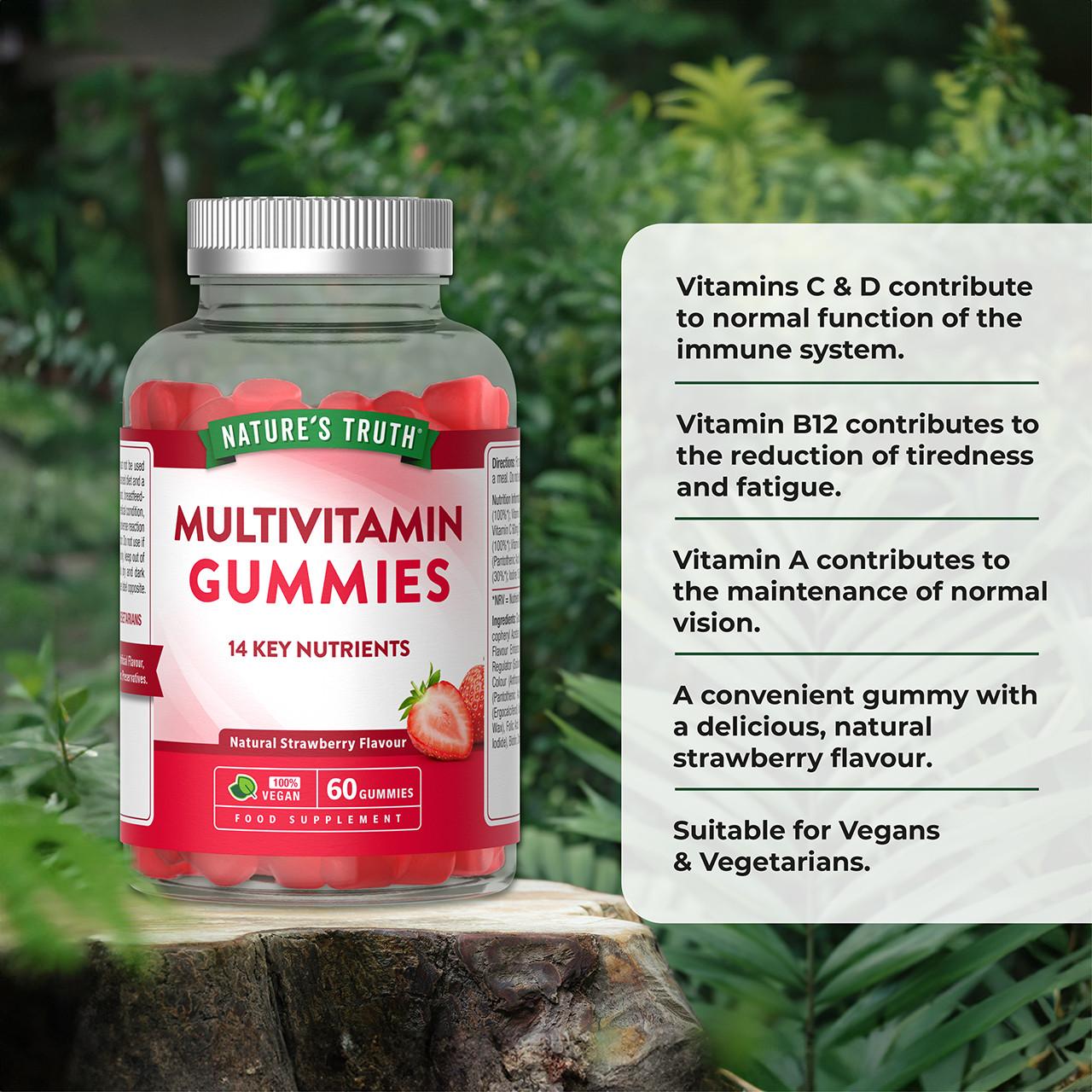 Nature's Truth Adult Multivitamin - 60 Vegan Gummies - Strawberry Flavour Image https://cdn11.bigcommerce.com/s-g585yu857h/images/stencil/1280w/products/14570/25187/840093125507_2__61046.1785920130.jpg1