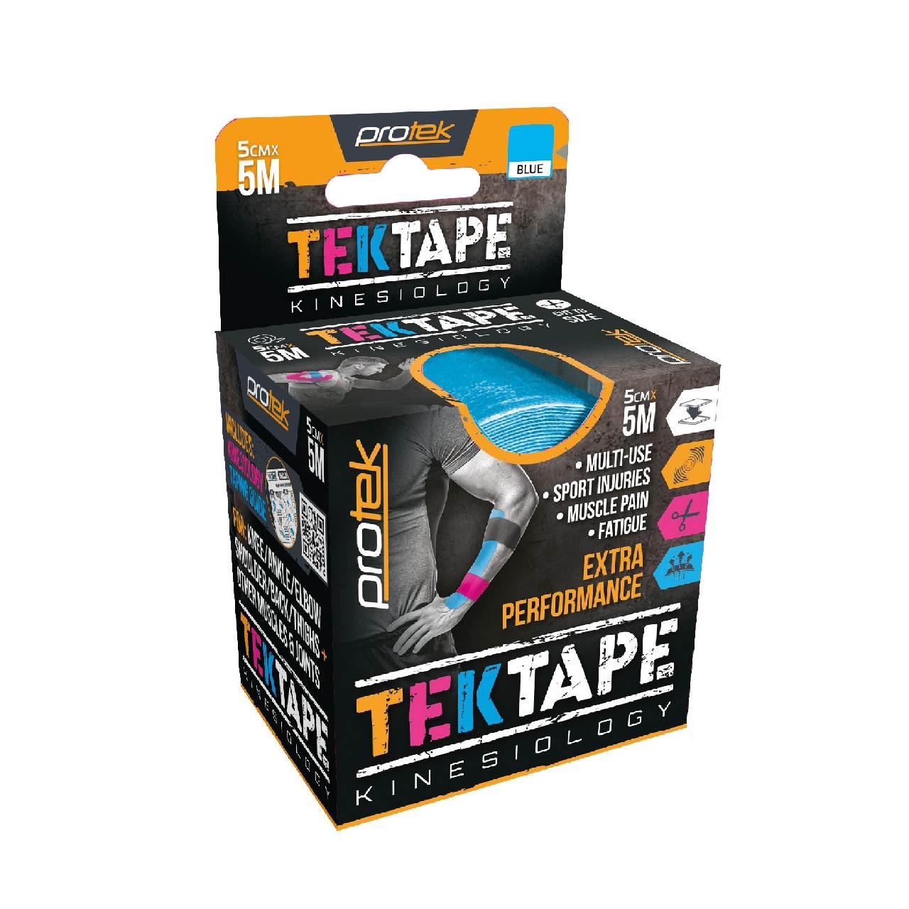 Protek TEKTAPE Kinesiology Tape 5cm x 5m Blue Image 1