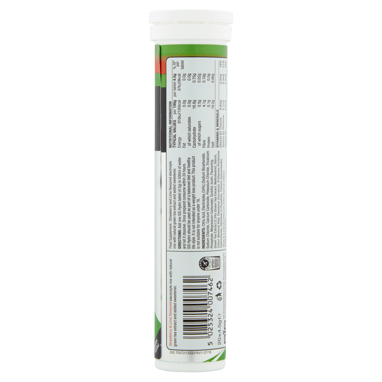 SiS GO Hydro Hydration Tablets Strawberry and Lime 20x4.2g Image https://cdn11.bigcommerce.com/s-g585yu857h/images/stencil/1280w/products/14581/25513/5025324007462_T72__78323.1765813030.png1