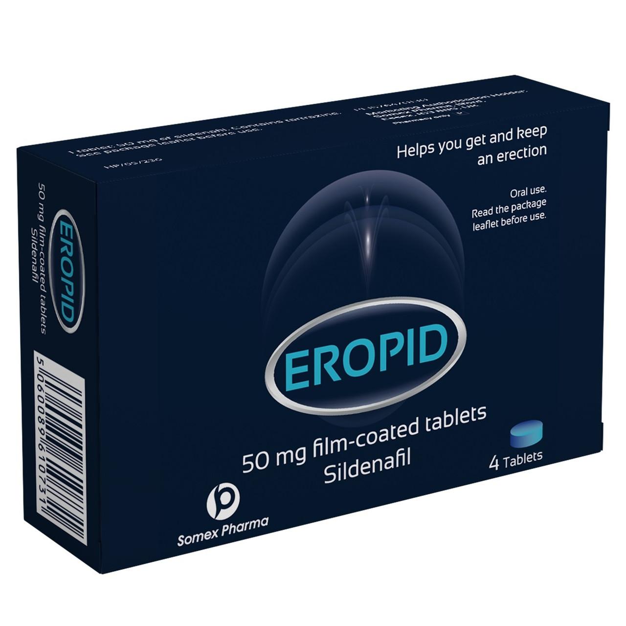 Eropid (Sildenafil) 50mg 4 Tablets Image 1