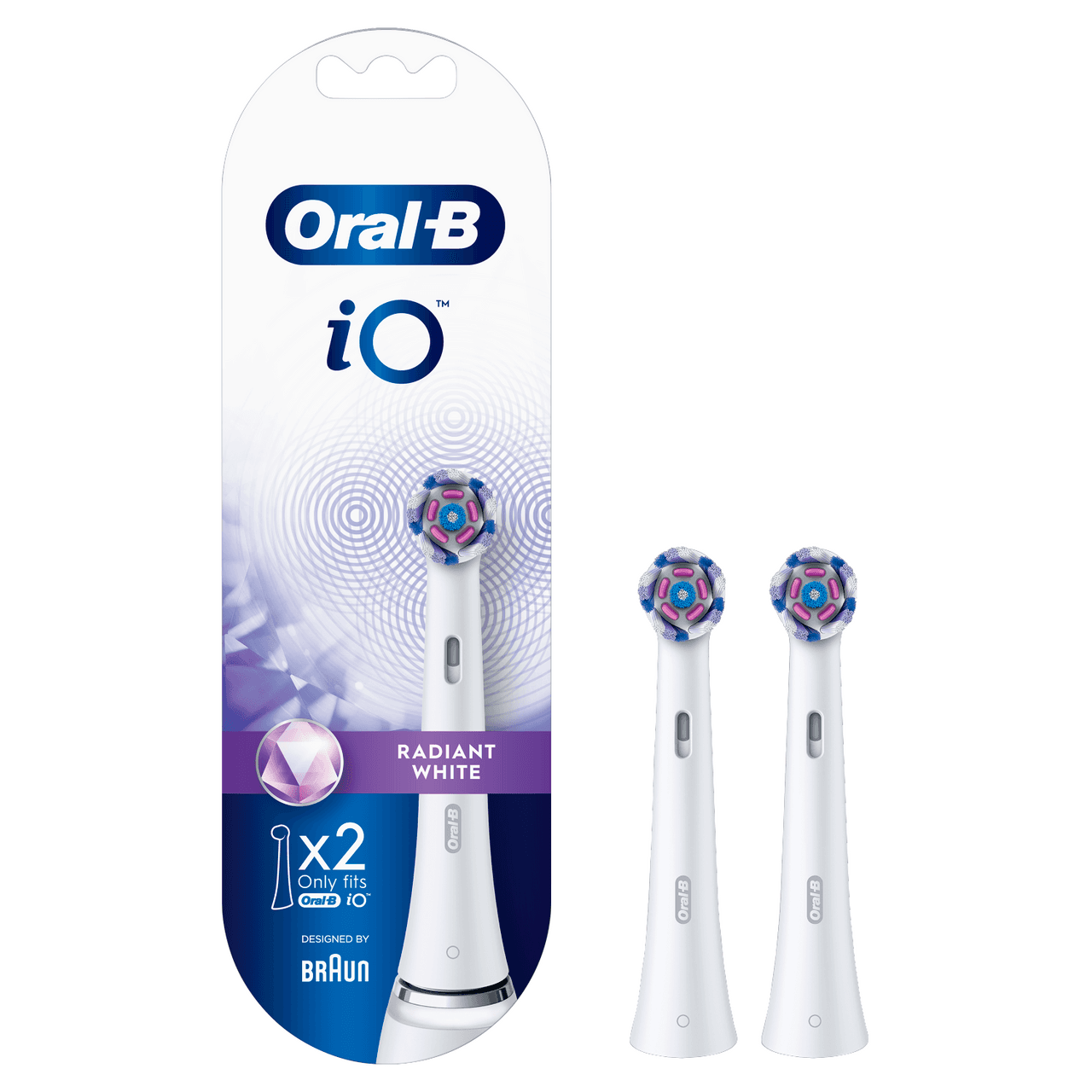 Oral-B iO Radiant White Brush Heads 2 Pack Image 1