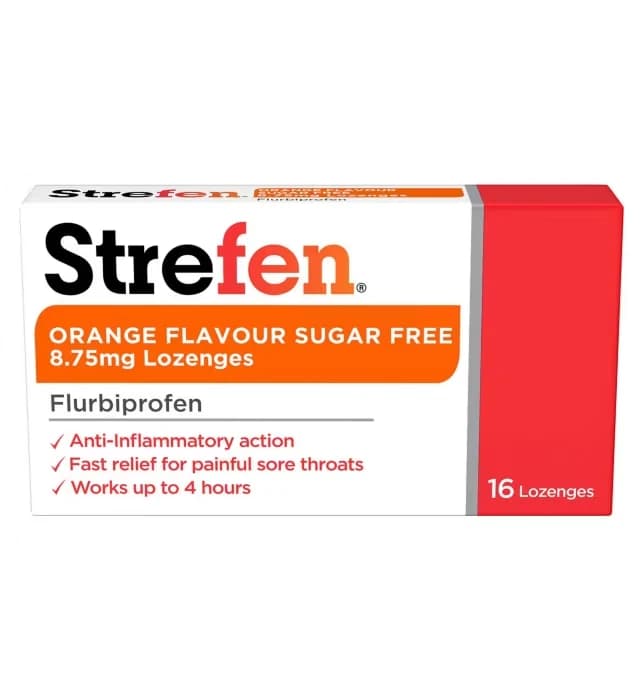 Strefen Orange Sugar Free Lozenges 16s Image 1
