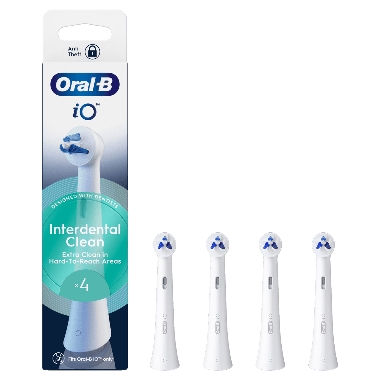Oral-B iO Interdental Clean Brush Heads 4 Pack Image 1