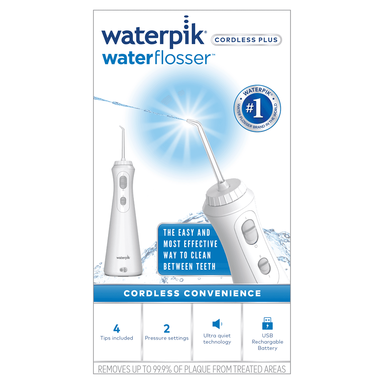 Waterpik Water Flosser Cordless Plus White Image 1