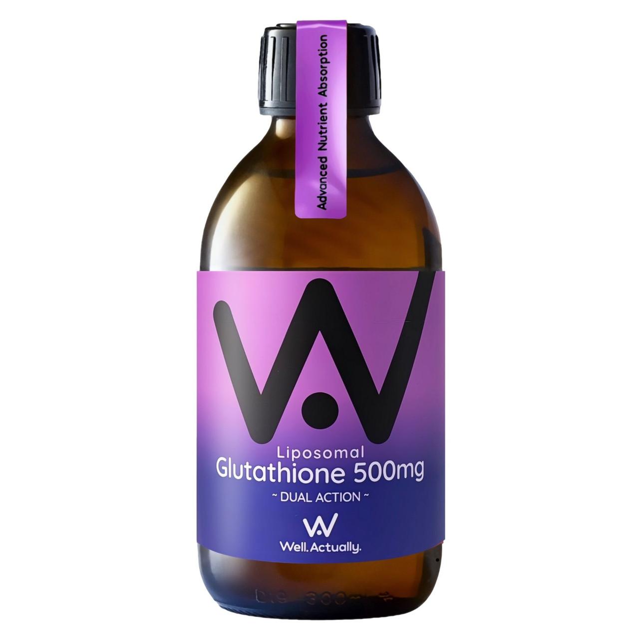 Well. Actually. Liposomal Glutathione 500mg, Blueberry Flavour, 250ml Image 1