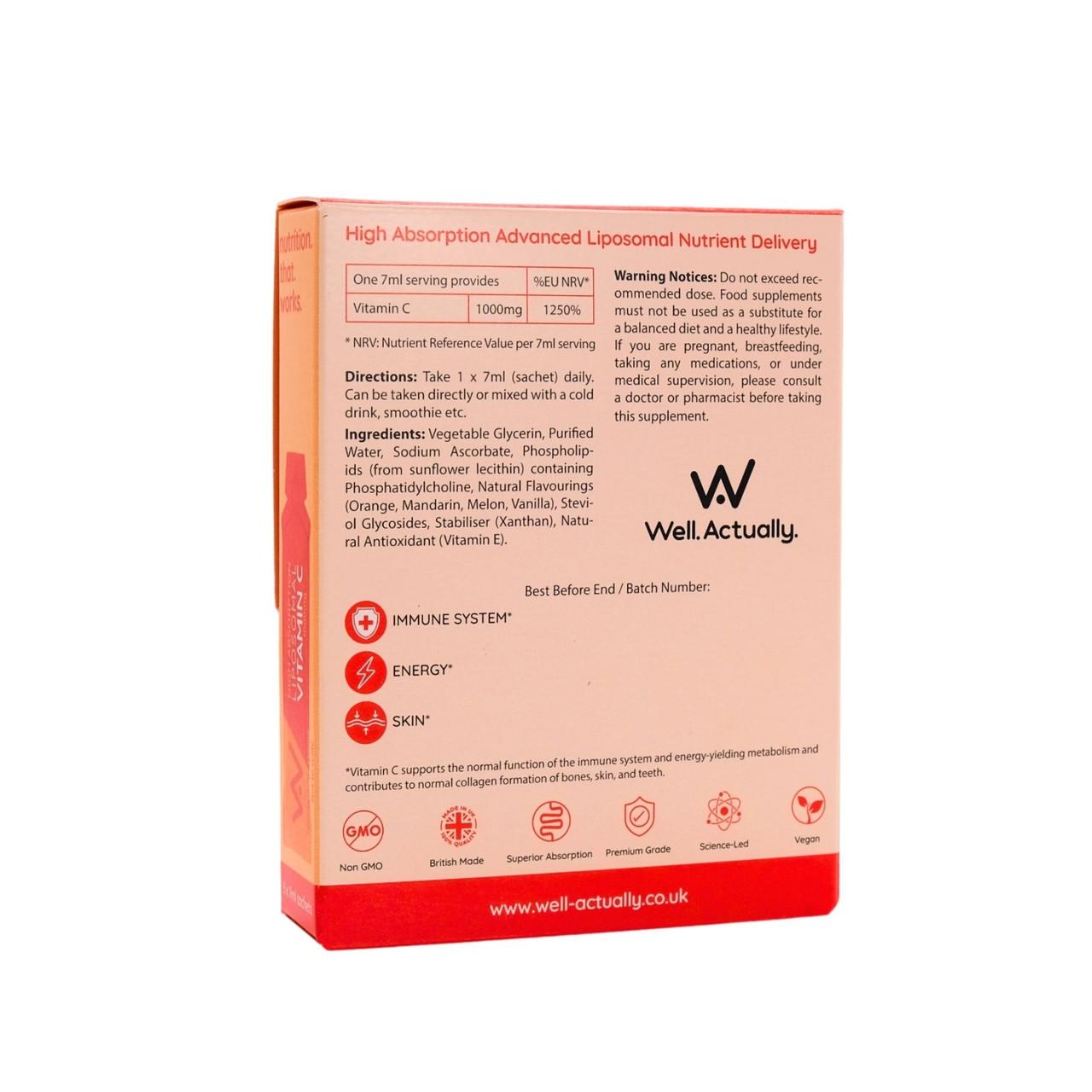 Well. Actually. Liposomal Vitamin C Sachets 5 Pack 1000mg, Orange Twist Flavour, 5 Satches Image https://cdn11.bigcommerce.com/s-g585yu857h/images/stencil/1280w/products/14727/26222/5060298861818_2__66292.1783595759.jpg1