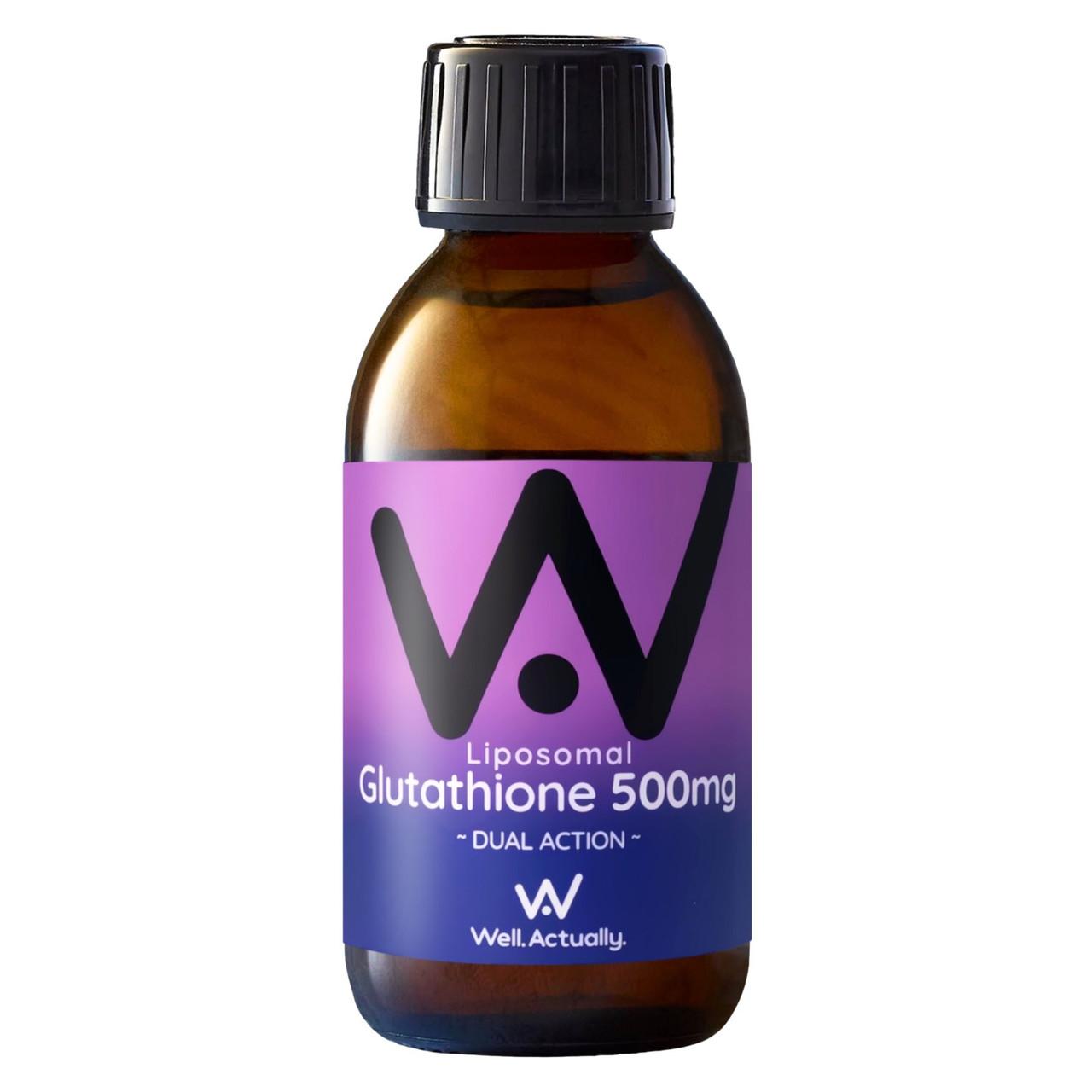 Well. Actually. Liposomal Glutathione 500mg, Blueberry Flavour, 150ml Image 1