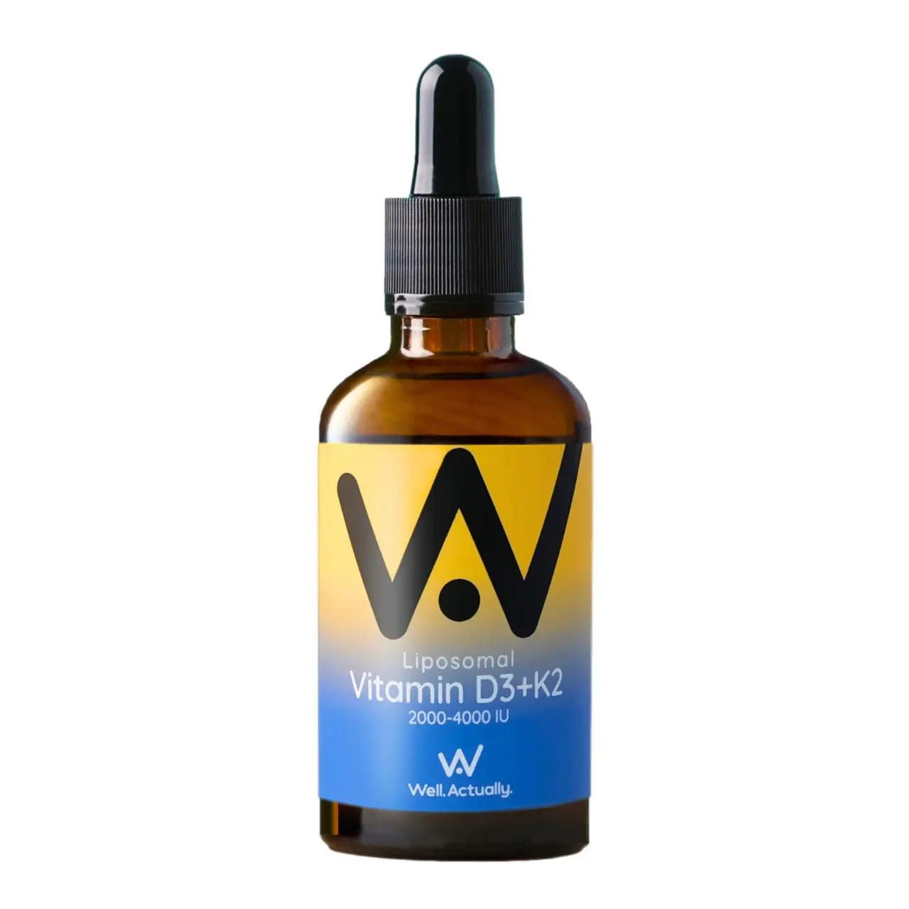 Well. Actually. Liposomal Vitamin D3+K2 Pipette 2000-4000IU, Summer Citrus Flavour, 60ml Image 1