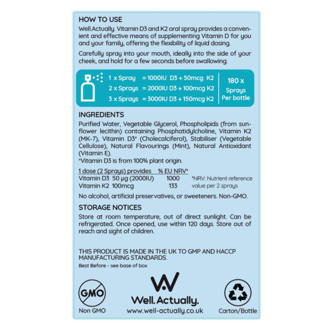 Well. Actually. Liposomal Vitamin D3+K2 Spray 1000-3000IU, Peppermint Flavour, 25ml Image https://cdn11.bigcommerce.com/s-g585yu857h/images/stencil/1280w/products/14752/26181/5060298861832_2__00492.1783595768.jpg1