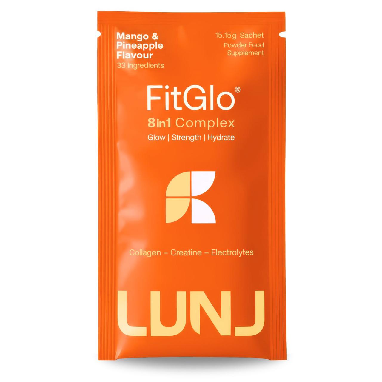 LUNJ FitGlo 8 in 1 Daily Complex - Mango & Pineapple Flavour - 14 Sachets Image https://cdn11.bigcommerce.com/s-g585yu857h/images/stencil/1280w/products/14754/27955/5060298861375_2__92829.1783595769.jpg1