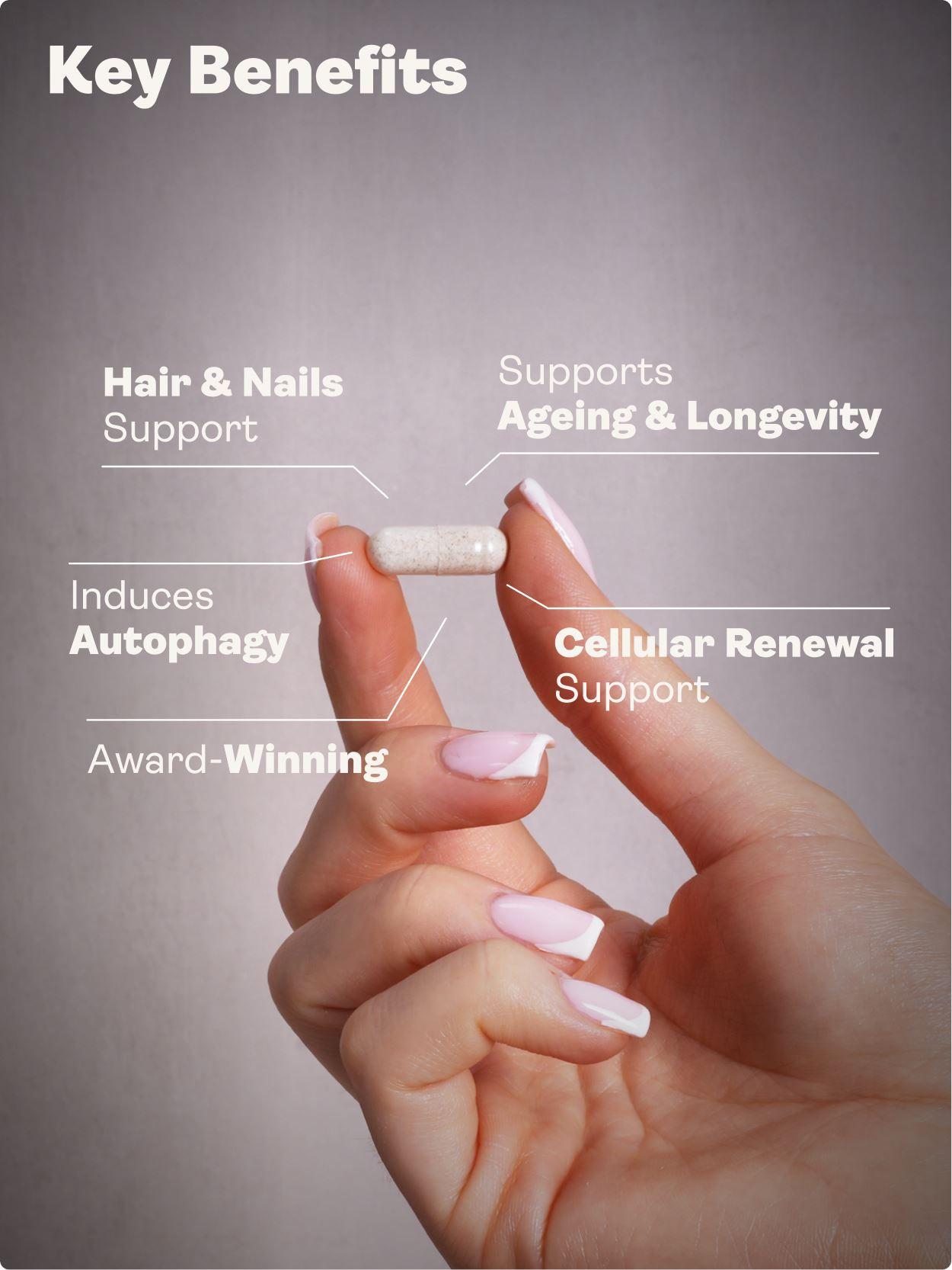Youth & Earth Liposomal Spermidine 60 Capsules Image https://cdn11.bigcommerce.com/s-g585yu857h/images/stencil/1280w/products/14790/26669/5060732960664_4___55067.1783595794.jpg1