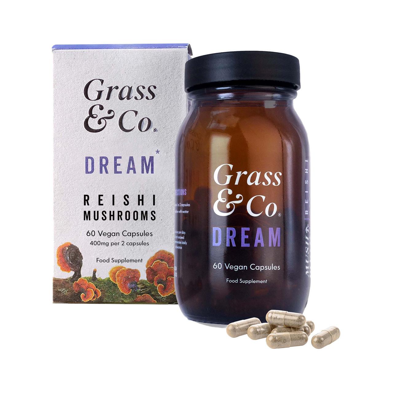 Grass & Co. DREAM Reishi Mushrooms with Magnesium + Sage, 60 Vegan Capsules Image 1
