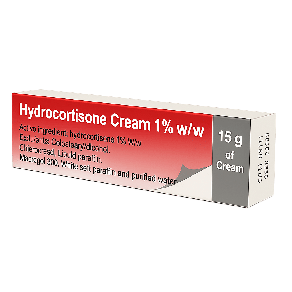 Hydrocortisone Cream 1% for Inflamed & Irritated Skin 15g Image 1