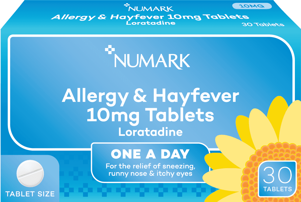 Numark Allergy & Hayfever Loratadine 10mg 30 Tablets Image 1