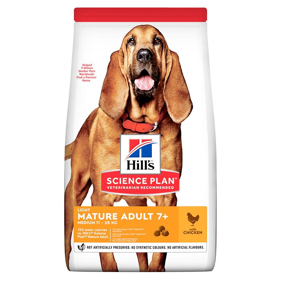 Hill's Science Plan Medium Mature Light Dry Dog Food Chicken 14kg Image 1